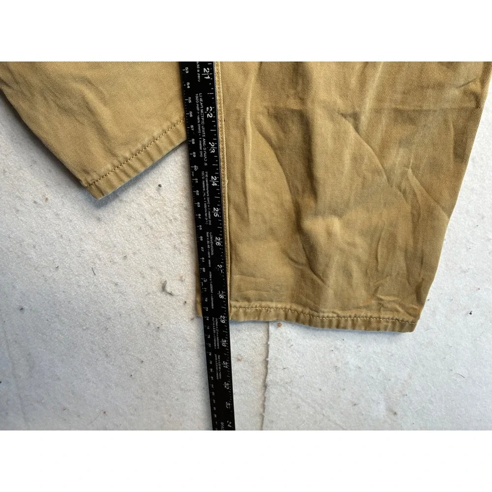 Levis Mens Cargo Pants Tan Khaki Cotton Twill Straight Leg 34x32 12462-0079